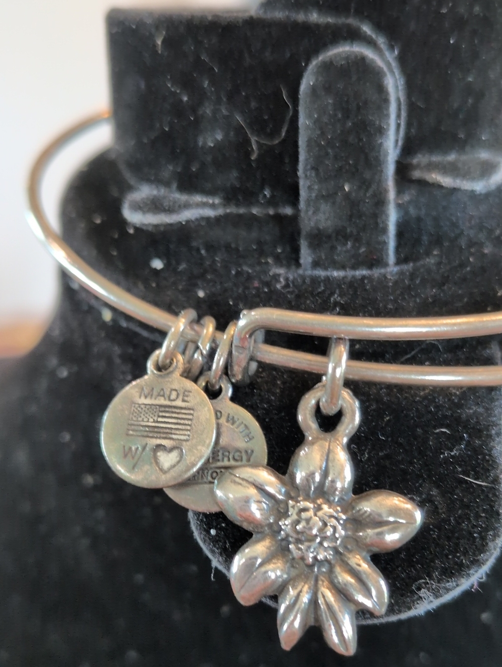 Alex and Ani Apple Blossom Expandable Wire  in their signature Rafaelian